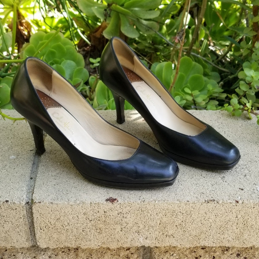 Cole Haan Black Platform Heels